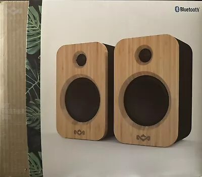 House Of Marley Get Together Duo Powerful Bookshelf Speakers With Wireless Blue • $120