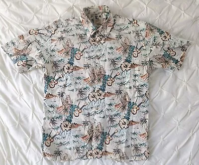 Vintage John Severson By Kahala Men's Hawaiian Shirt Size Medium Ukulele Cotton • $29.99