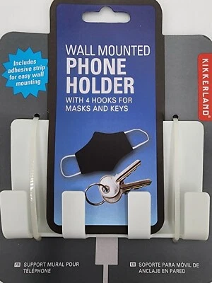 $8 • Buy 2  X Holder Wall Mounted Mobile Phone Charging Organizer W/ Hooks