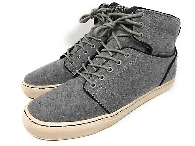 Vans Shoes OTW Alomar Gray Wool Hi Top Skate Sneakers Lace Up Mens Size 8.5 • $39