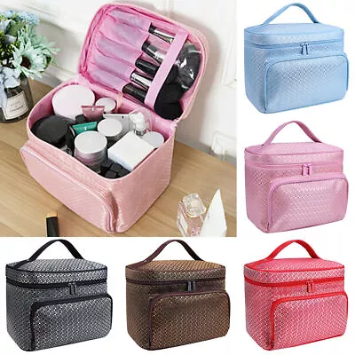 Ladies Travel Nail Varnish Beauty Cosmetic Make Up Storage Bag Case Box Handbag! • £10.40