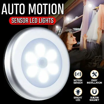 £4.20 • Buy LED Toilet Bathroom Night Light PIR Motion Activated Sensor 6 Led White