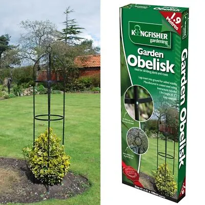 £14.99 • Buy 1.9M Metal Steel Garden Obelisk Rose Plant Flower Climber Home Trellis Support