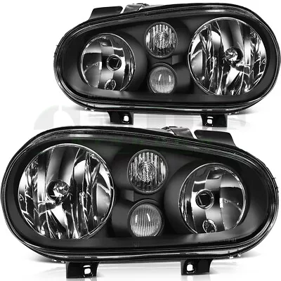 For Headlight Black Housing Replacement Headlamp 99-06 Volkswagen Vw Golf Cabrio • $90.44