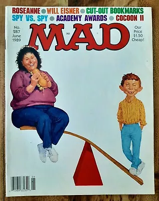 Vintage # 287 June 1989 Mad Magazine Roseanne Barr Parody Issue • $5.99