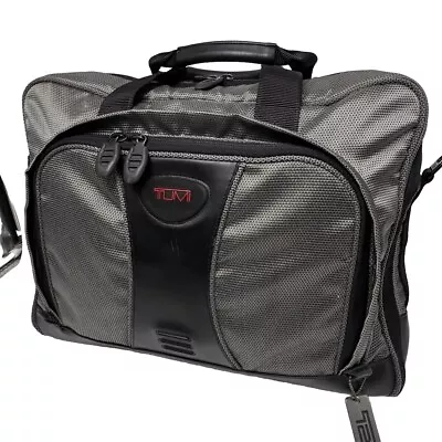 TUMI Bag T2 Ballistic Expandable Laptop Briefcase Messenger Travel Silver 17” • $48