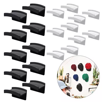 £6.09 • Buy 10x Self Adhesive Hat Hook Wall Hook Door Hanger Baseball Cap Holder Sticky Rack