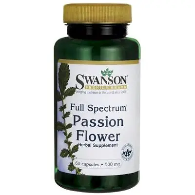 £12.58 • Buy Swanson Passion Flower 500mg  60 Capsules