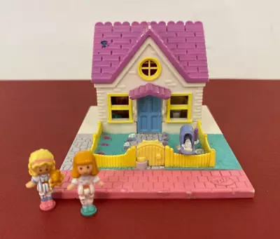 Vintage Bluebird 1994 ☆ POLLY POCKET ☆ Cozy Cottage W/2 Original Dolls -COMPLETE • $85