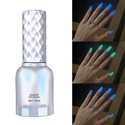 Fluorescent Nail Polish Glue New Popular Color Industry Fire Heart Nail Charms • $6.69