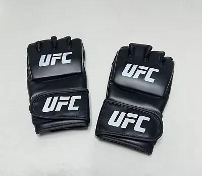 UFC Official Fight Gloves MMA Grappling Leather Wrist Wrap Fight Gloves Black • £25
