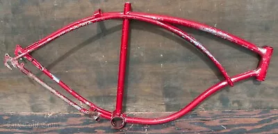 Vintage Red Schwinn Cruiser Bike FRAME Middleweight Typhoon 26  Wheel Bicycle 5 • $98