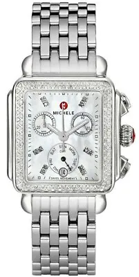 New Michele Deco Day MW06P01A1046 Mother Of Pearl Dial Diamond Women's Watch • $1199.99