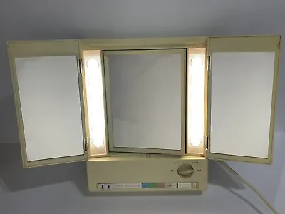 Lighted Makeup Mirror Deluxe Clairol True To LIght VIII LM-8 Vintage Tested • $24.99