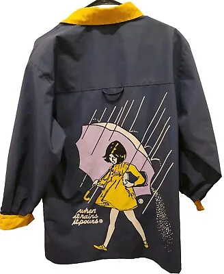 RARE 90s Vtg Morton Salt Umbrella Girl Rain Jacket Sz S Advertising Collectors  • $279.99