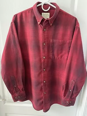 Cabella’s Men’s Red & Black Flannel LS Shirt Sz Large Great Condition!! • $14.95