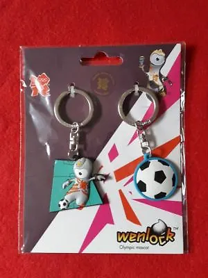 Olympics London 2012 Wenlock Mascot Football Keyring Memorabilia Merchandise • £3.99