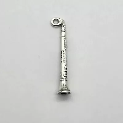 Vintage Clarinet Oboe Sterling Silver Music Wind Instrument Orchestra Charm  • $17