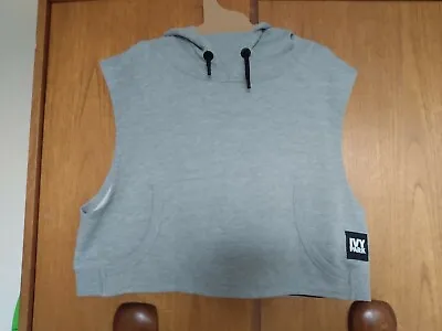 £18 • Buy Ivy Park Grey Crop Sleeveless Hoodie Top Size L Large Beyonce Brand New With Tag