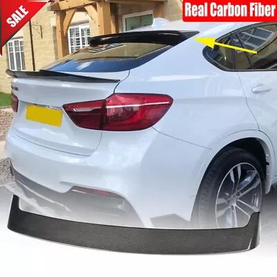 For BMW X6 F16 F86 X6M 2015-2018 Real Carbon Rear Roof Window Spoiler Wing Lip • $236.55