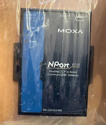 Moxa NPort 6110 Series 1-Port RS-232/422/485 Modbus Gateway Device Server • $100