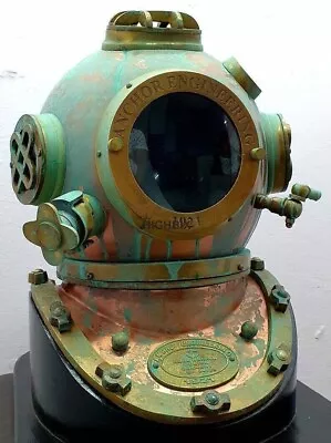 Brass Antique Diving Divers Helmet Mark V US Navy Helmet Marine 18  Scuba Helmet • $189.99