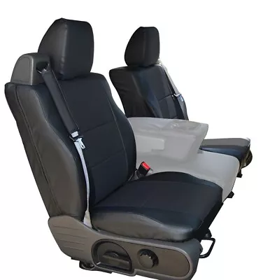 Iggee Black Custom 2 Front Seat Covers Built In Seatbelt For 2004-08 Ford F-150 • $159