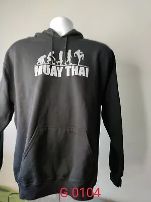 Men's Muay Thai  Black Hoodie Sweater   Fighting Martial Arts  • $34.77