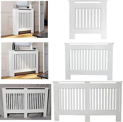 Updated MDF Wood Radiator Cover Grill Shelf Cabinet Modern Traditional Furniture • £32.99