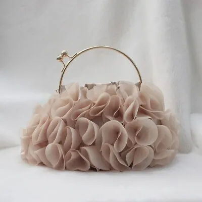 Women Floral Clutch Handbag Top Handle Wedding Party Purse Prom Evening Handbag • £38.46