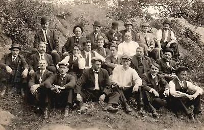 Vintage Postcard 1910's Group Of Gentlemen In One Frame Wearing Suits & Hat RPPC • $9.89