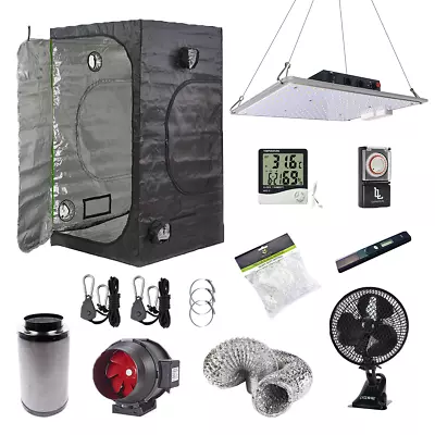 Hydroponics 1.2m X 1.2m Grow Tent Kit 2.2 Umol/j LED Grow Light + FREE GIFT • £280