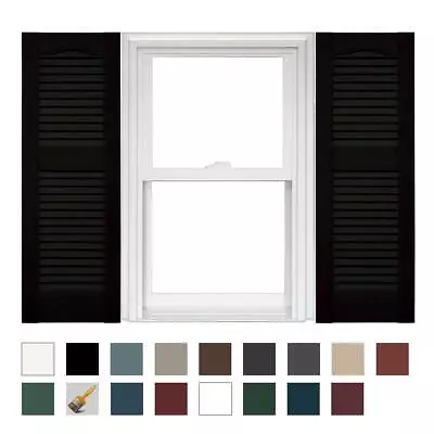 Mid America Open Louver Vinyl Shutters 12in. Wide (1 Pair) • $85.63