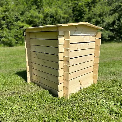 Wooden Beehive Slatted Garden Composter Wood Compost Bin (74cm X 80cm) • £59.99