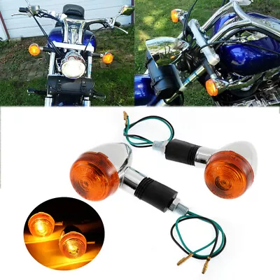 For Honda VTX1300C VTX1800C VTX 1800 N Chrome Amber Turn Signals Blinker Lights • $16.99