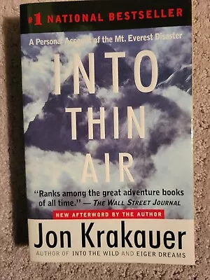 Into Thin Air : A Personal Account Of The Mt. Everest Disaster By Jon... • $3.49