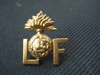 Lancashire Fusiliers Shoulder Title (brass/gilding)(29.7mm X 29.5mm)(2 Rd Lugs) • £8