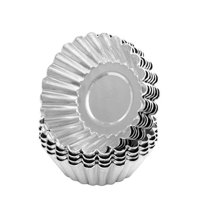 £4.73 • Buy 30X Egg Tart Molds Mini Aluminum Cake Muffin Moulds Tins Pans, Non Stick UK
