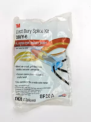 $56.77 • Buy 8 X 3M DBR/Y-6 KIT Red/Yellow Direct Bury Splice Kit, 18-10 AWG 2 Per Package