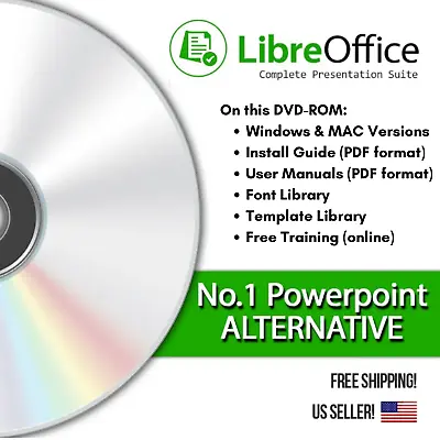 Libre Office 2023 | Word Processor Slide Show Spreadsheet Software Suite | DVD • $18.99