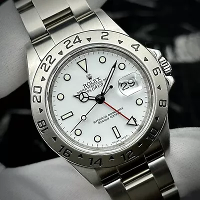 Rolex Explorer II Polar White Dial 16570 Complete Cal. 3186 Fresh Service 2009 • $9997