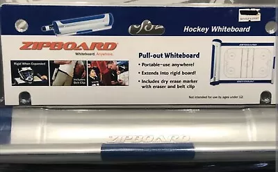 ZIPBOARD 12” Portable Compact Pullout Whiteboard Dry Erase HOCKEY HKZB12 • $15