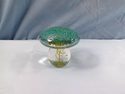 Wilkerson Glass Mushroom Shaped Paperweight UV Reactive Top Glows • $34.99