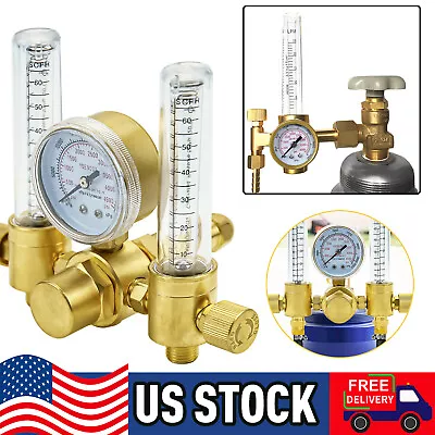 Argon CO2 Mig Tig Flow Meter Regulator Welding Gas Welder Gauge W/ 10' Gas Hose • $30.98