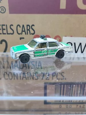 A Matchbox Superfast #56 Mercedes Benz 450 SEL White/Green Polizei 1979 • $15