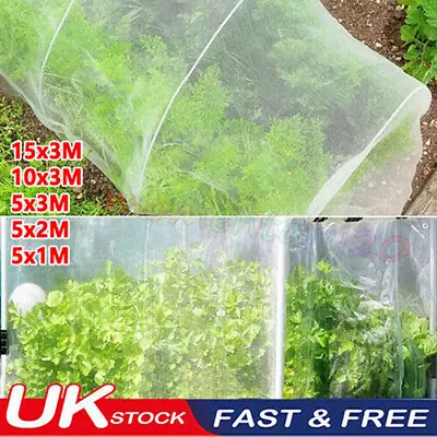 15m Garden Fine Mesh Protect Netting.vegetable Crop Plant Bird Insect Protection • £3.47