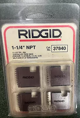 Ridgid 12-R 1-1/4  NPT 37840 Right Hand Pipe Threading Dies • $40