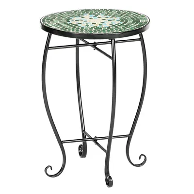 Unique Green Flower Mosaic Terrace Bistro Table For Outdoor Patio High Quality • $38.24