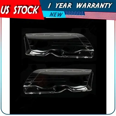 Front Headlight Lens Cover  Pair For BMW 3 Series E46 98-01 • $29.99