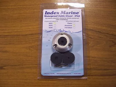 £36.95 • Buy NEW INDEX Boat Waterproof Cable Gland Aluminium Rubber Marine Grommet DG 21 Rib